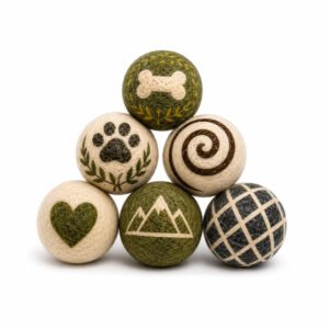 patterned wool balls